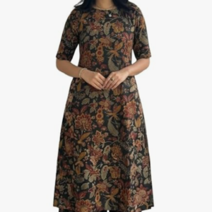 ANNI Designer Women's Rayon Viscose Straight Printed Kurta with Palazzo